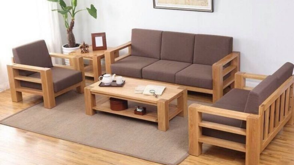 Simple Wooden Sofa Set Designs