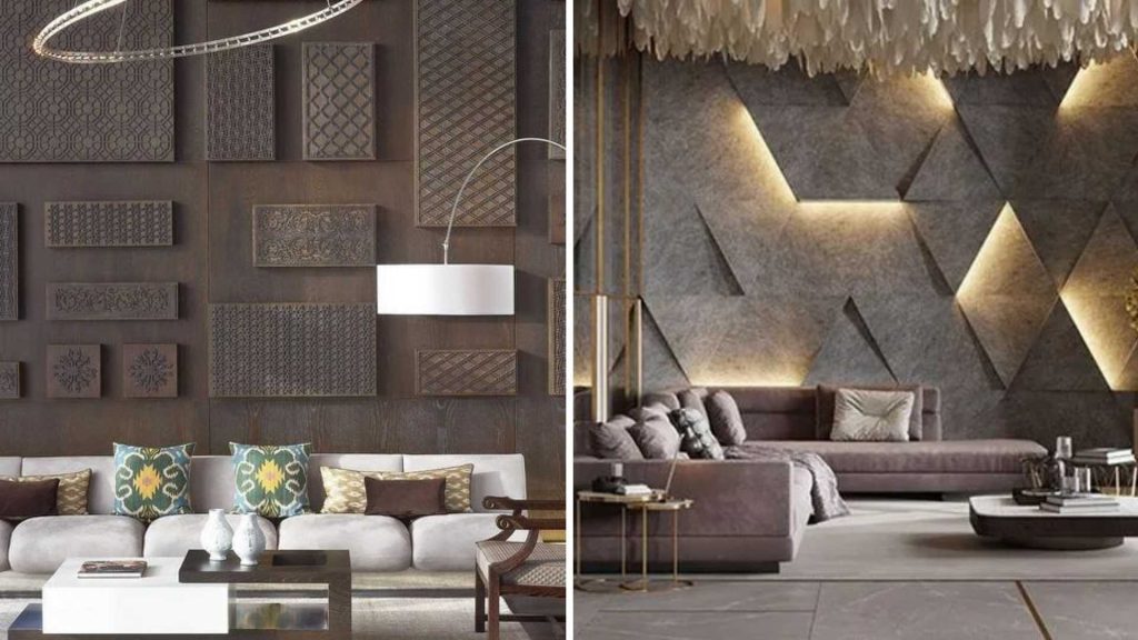 Block textures designs for the living room