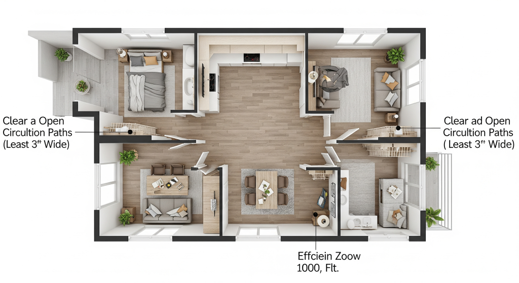 Home layout circulation plan