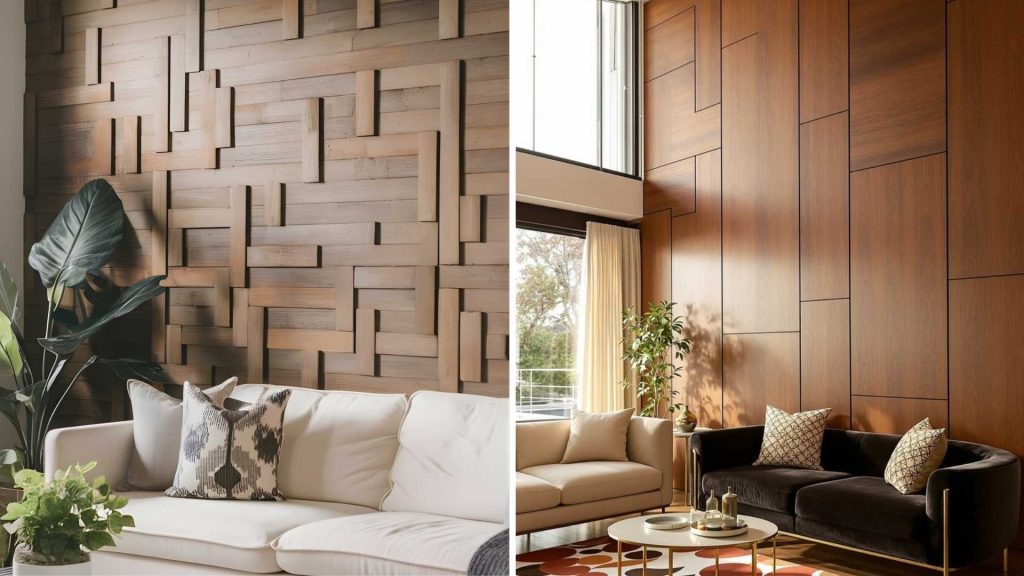Wooden panels wall texture design