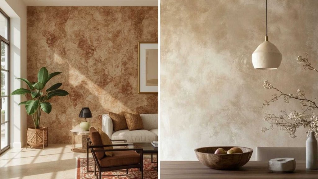 Natural finish texture walls