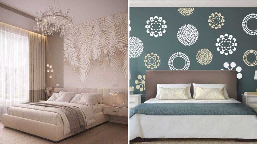 Wall Stencil Design for Modern Bedroom