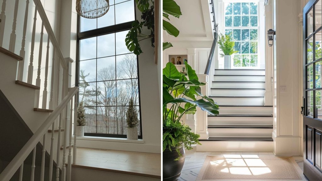 Bright and airy staircase design