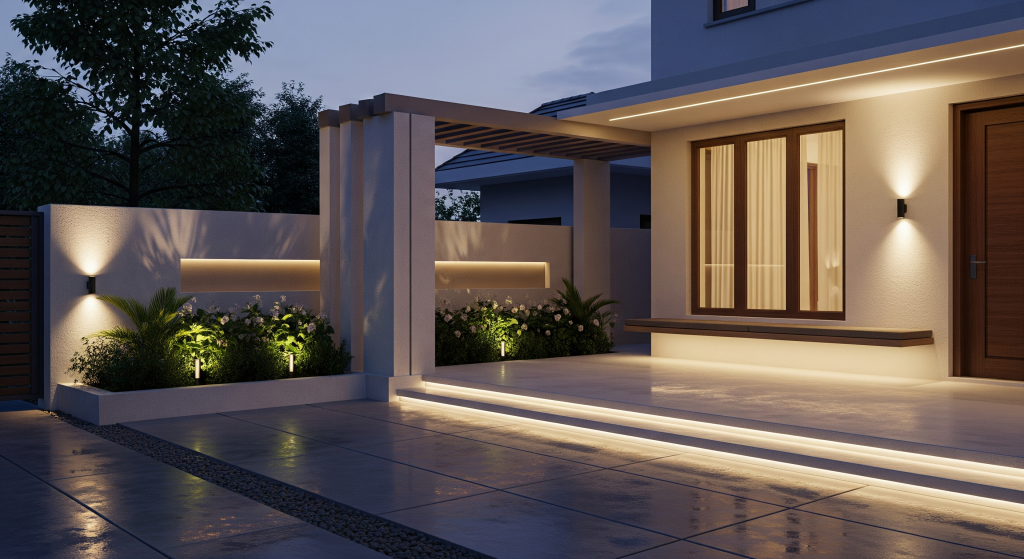 Outdoor Lighting Design for Front House