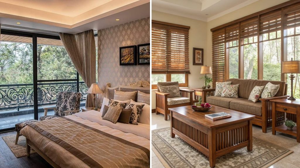 Living room bedroom window design