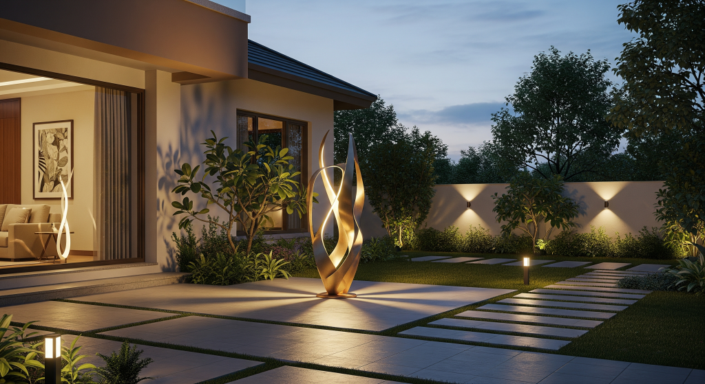 Sculptural Outdoor Lighting Design for Home