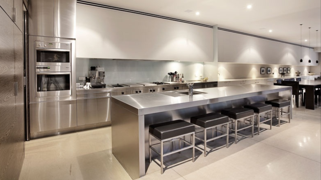Stainless Steel Breakfast Counter Design