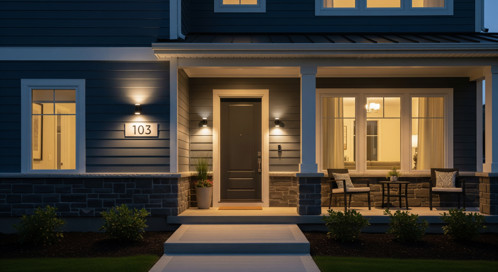 Front Outdoor Task Lighting Design for Home