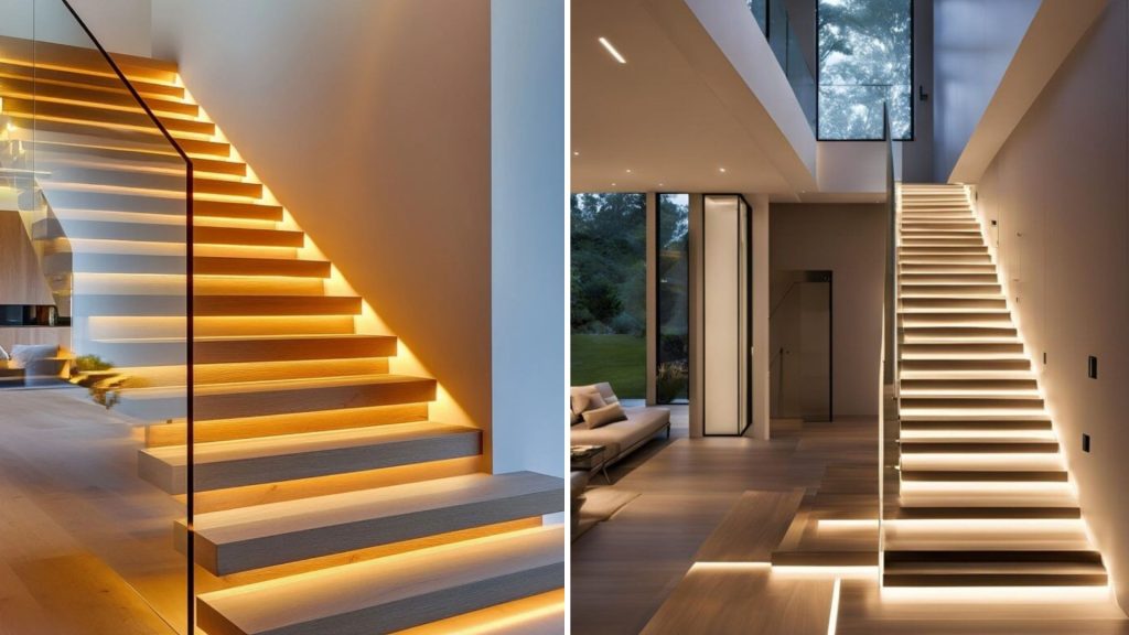 Task lighting design for Vastu staircase