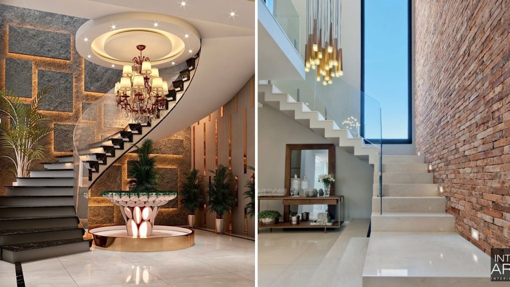 Luxury staircase design with Vastu principles