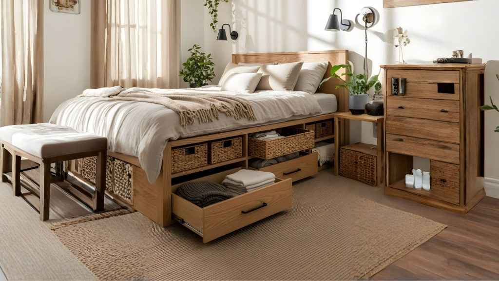 Storage Bed Design for Bachelor Bedroom