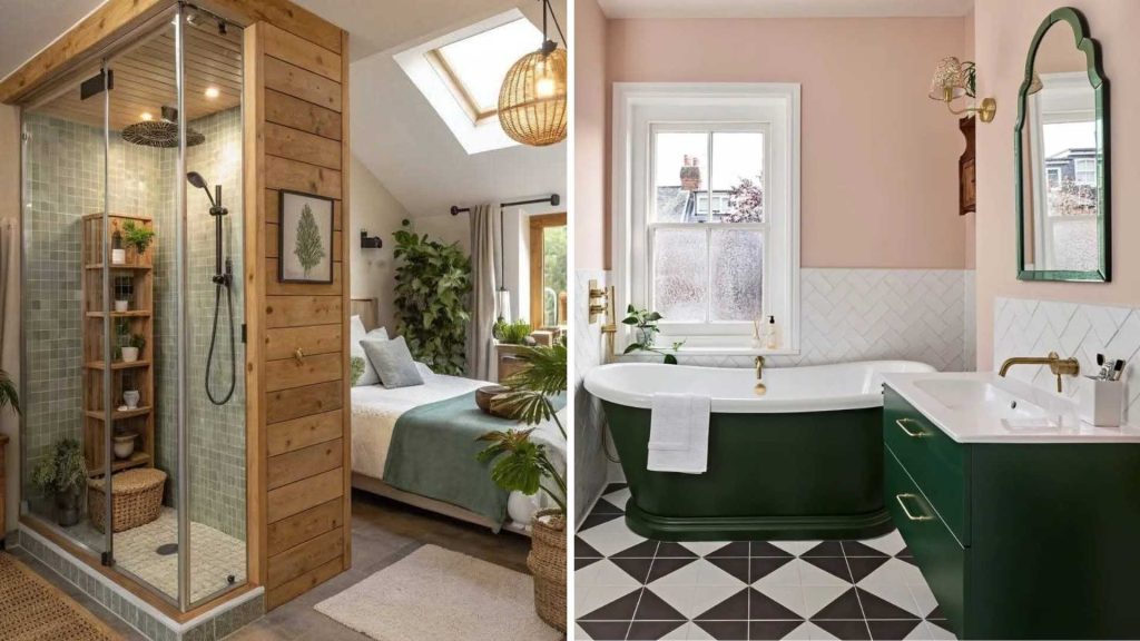 Vintage Appeal in Attached Bathroom Design