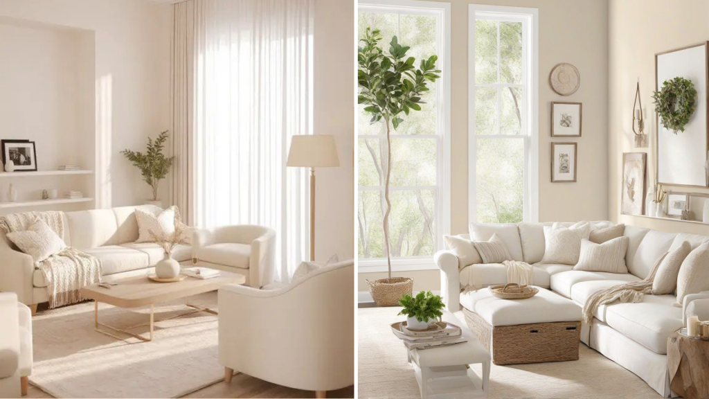 Warm White And Cream Neutral Paint Colours for Homes