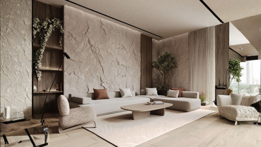 Living Room Mix Texture Design