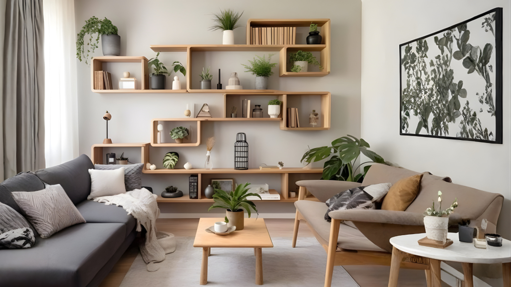 Living Room Wall Shelves Designs