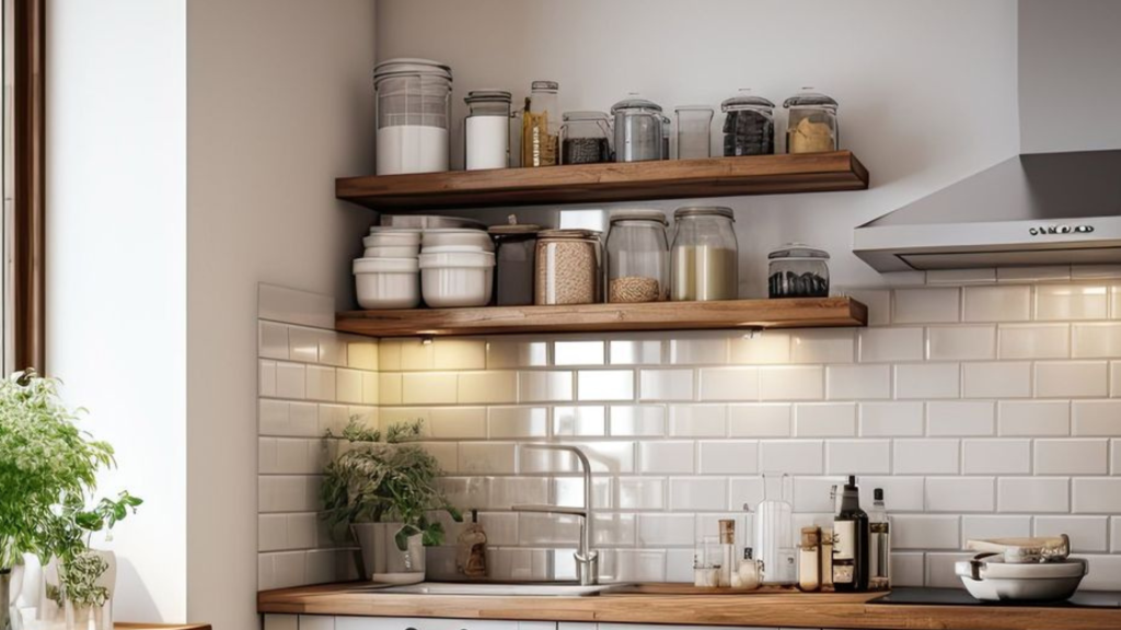 Floating Kitchen Shelves Storage