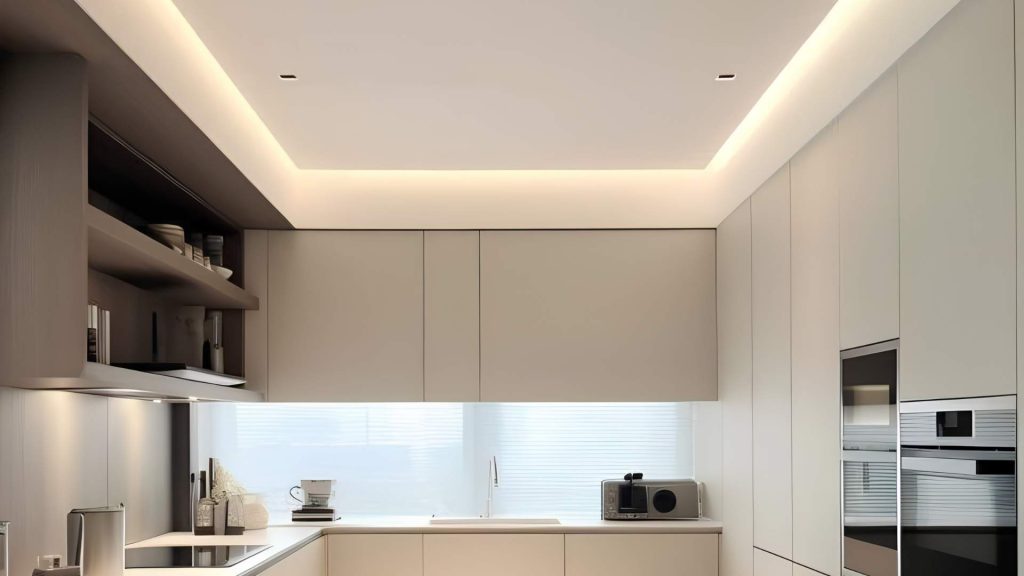 POP Ceiling with Recessed Lighting