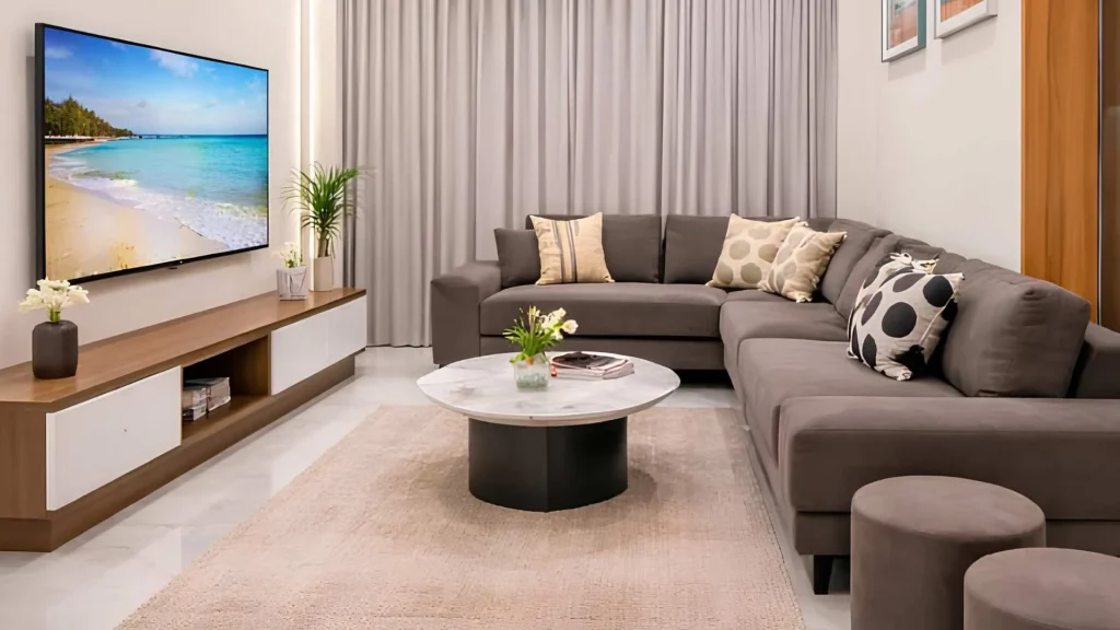 Living Room Interior Design Ideas for 3BHK Flats