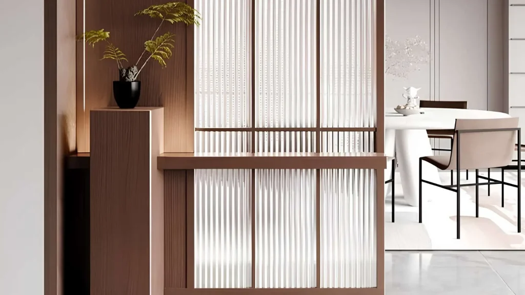 Partial Glass Living Room Divider